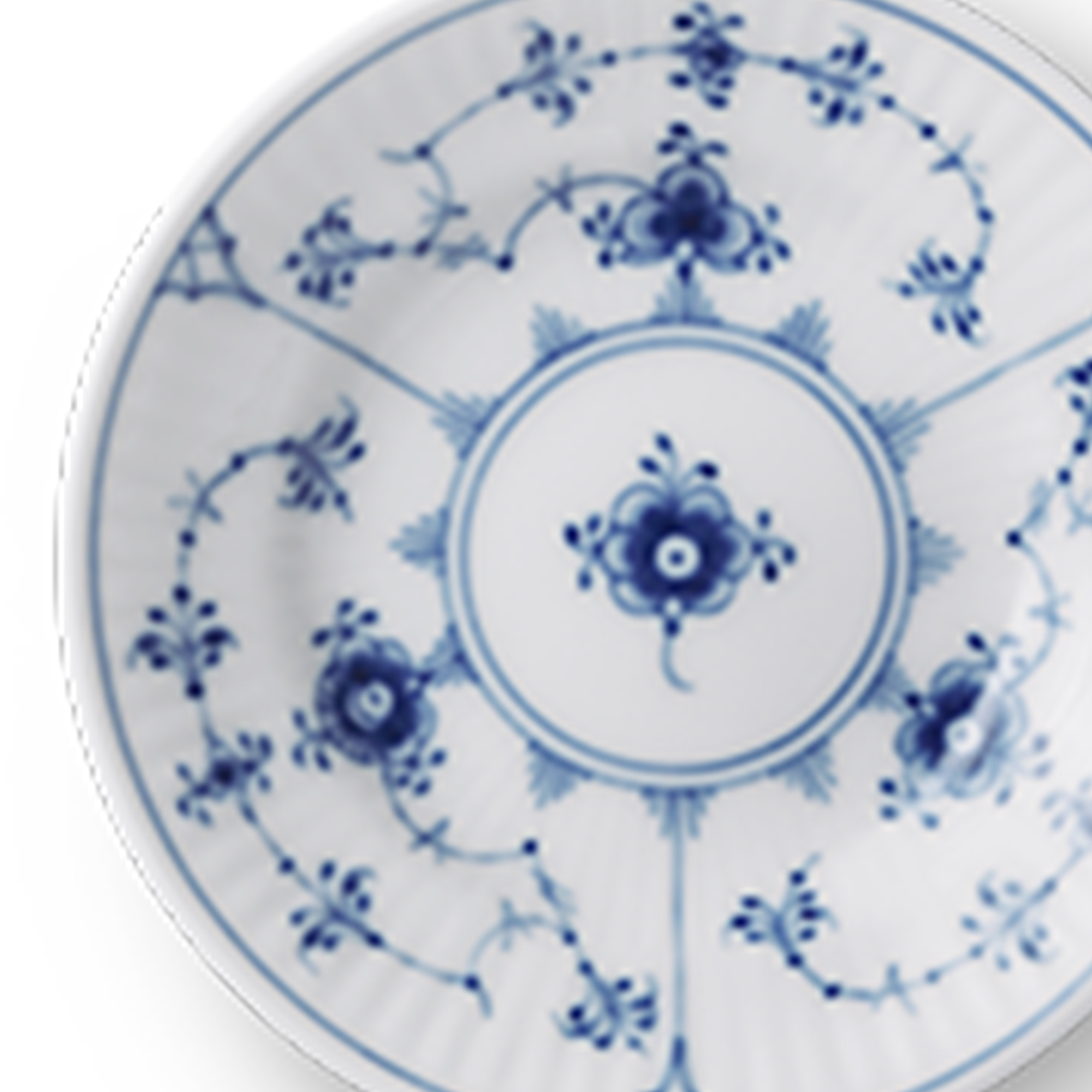 Zoom billed af Musselmalet Riflet Tallerken 12 cm